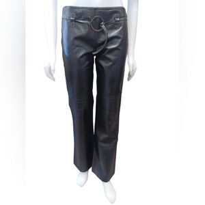 Danier EUC Black Leather Pants Size 6